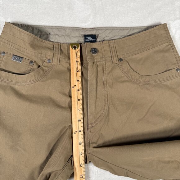 Kuhl Revolvr Hiking Pants Men Size 34x34 Vintage Patina Dye Snap Closure Beige - Picture 5 of 13